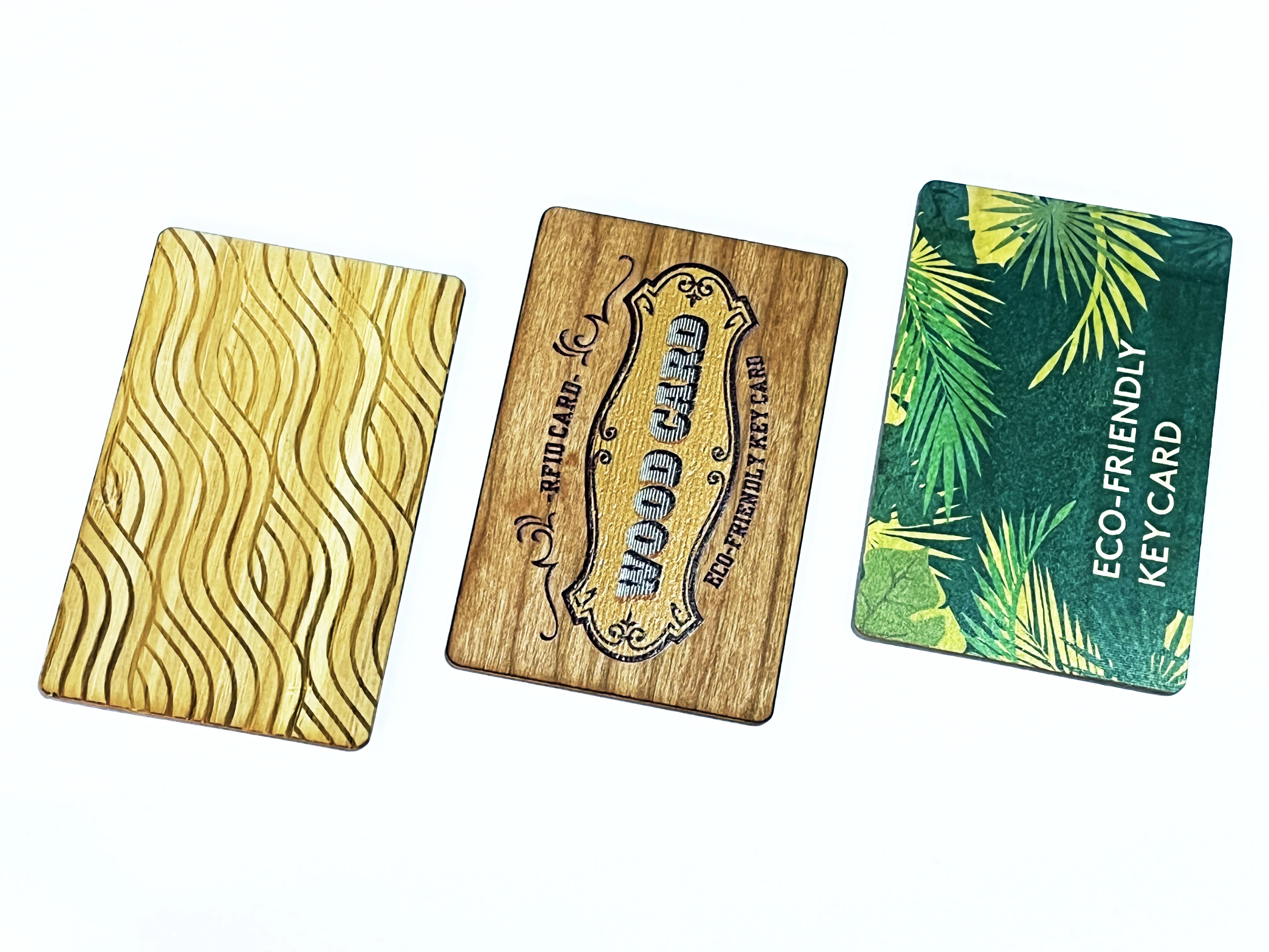 Free Customized Samples Sustainable FSC Wooden Access Control Card UV Printing/Engraving 13.56Mhz RFID Hotel Key Card