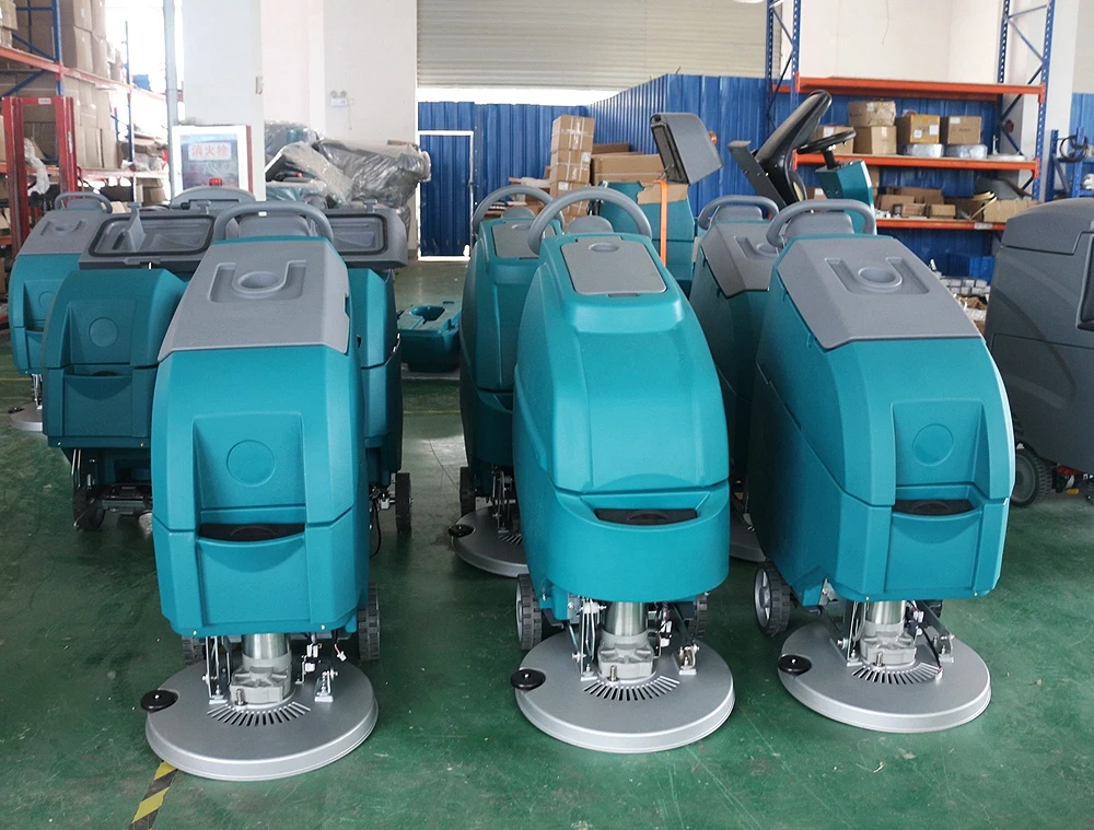 hot sale walk behind Industrial automatic floor cleaning scrubber machine cleaning equipment