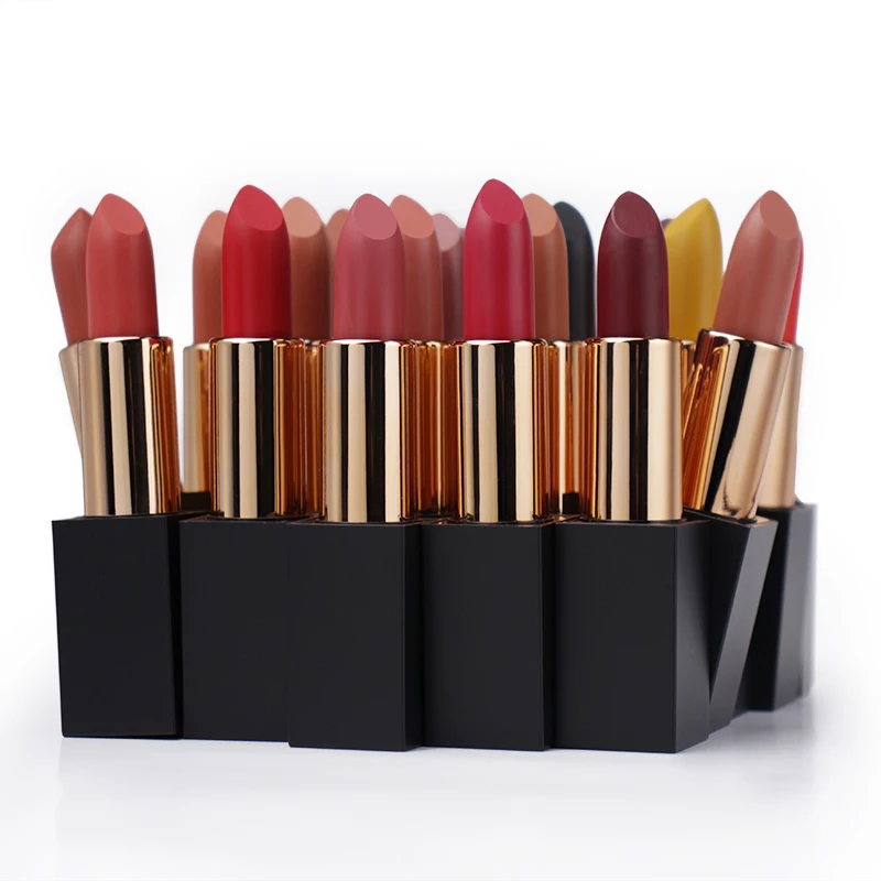 Private label Lipstick Makeup vegan velvet waterproof matte Cosmetic Multi Color Matte Lipstick