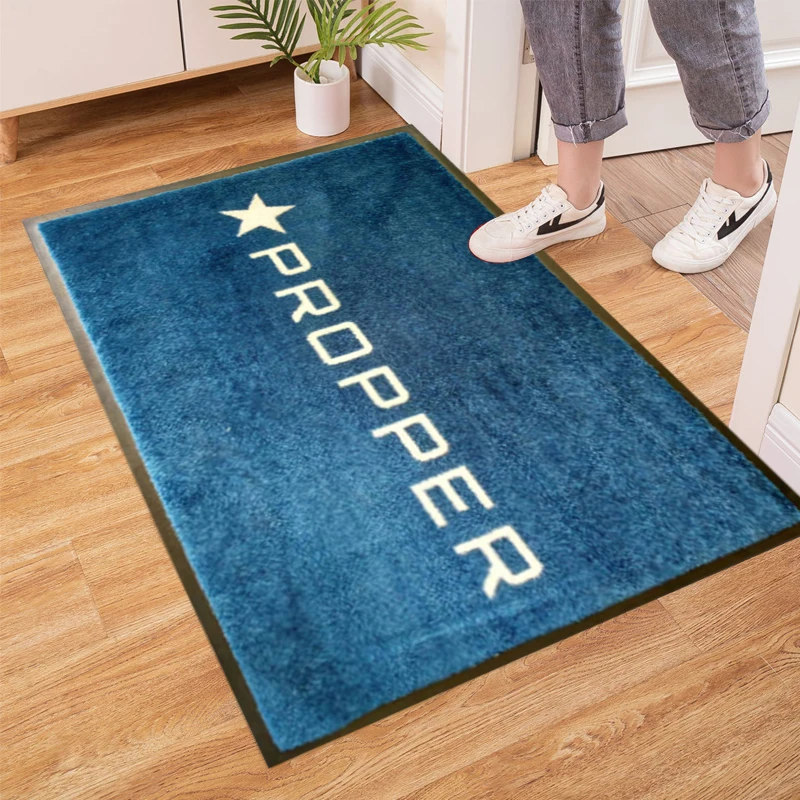 Jialibei Custom Anti-slip Rug Outdoor Nylon Carpet Printed Rubber Logo Door Mat