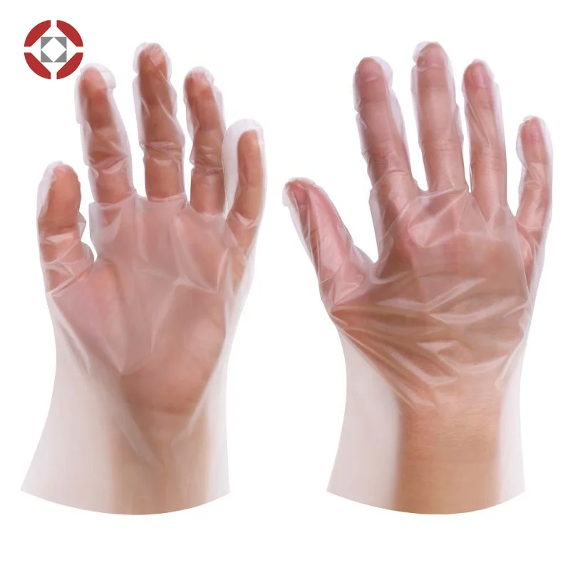 Disposable Plastic Polyethylene CPE Gloves Disposable Transparent TPE / PE / CPE Gloves