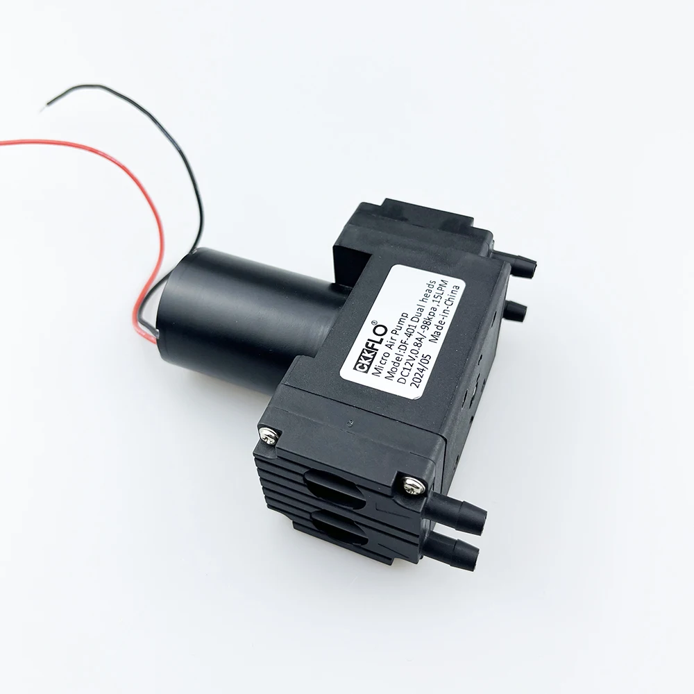 Brushless DF-401 Dual Heads High Negative Pressure 98KPA 15LPM Micro Diaphragm Vacuum Pump DC12V 24V