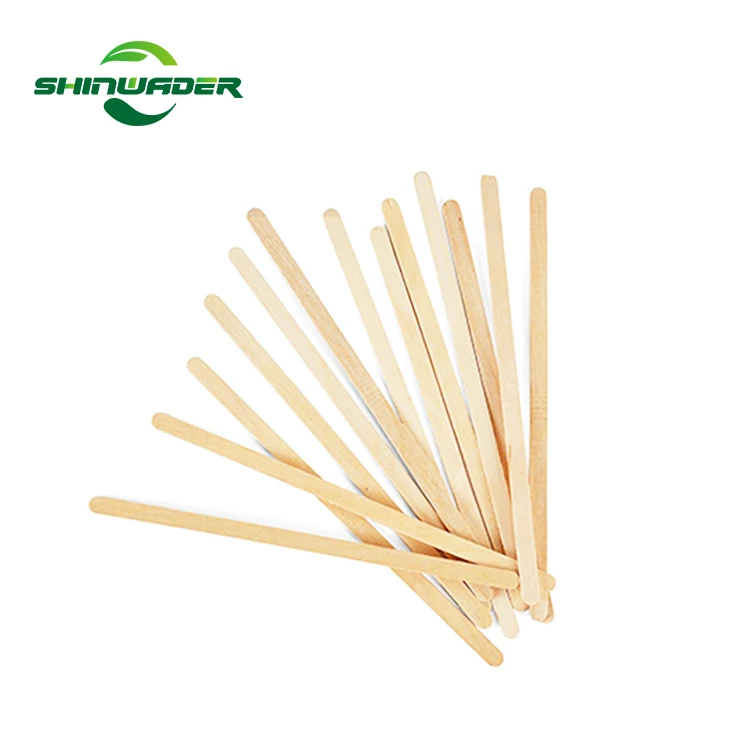 Wholesale Food Grade Wooden Cocktail Tea Drink Mixer Beverage Coffee Sticks Stirrers With Logo
