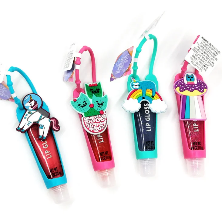 2022 пользовательский цветной дизайн, лидер продаж, силиконовый чехол для блеска для губ с мультяшным рисунком, силиконовый держатель для помады