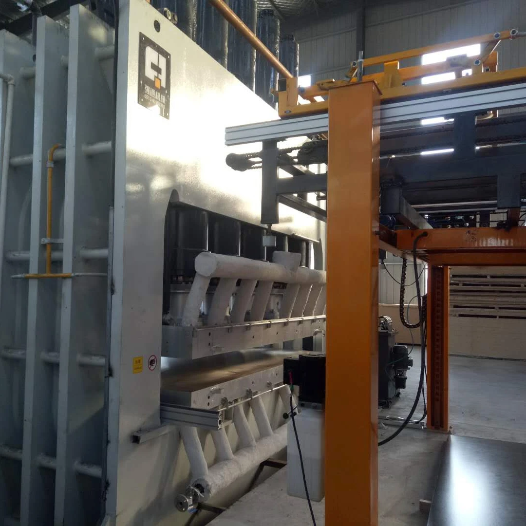 Short cycle press line for melamine laminated mdf and melamine laminate board