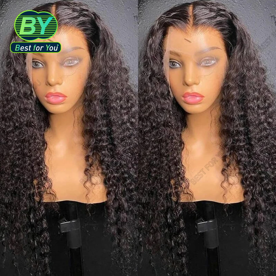 Pre-bleached Knots Deep Wave HD Lace Closure Wig 180% Density 6by5 Pre-cut Lace Wear & Go Glueless Wig