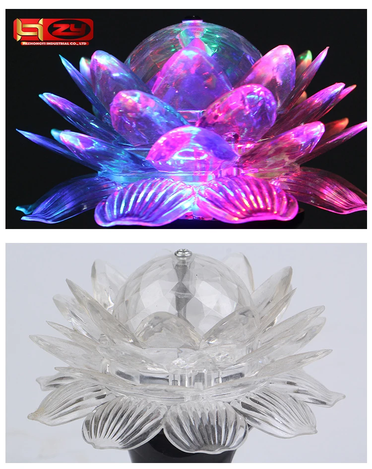 Buddhism Religion Belief Blue Lotus Colorful Revolving Light Stage Holiday Decoration Dj Par Smart System Lighting Lamp