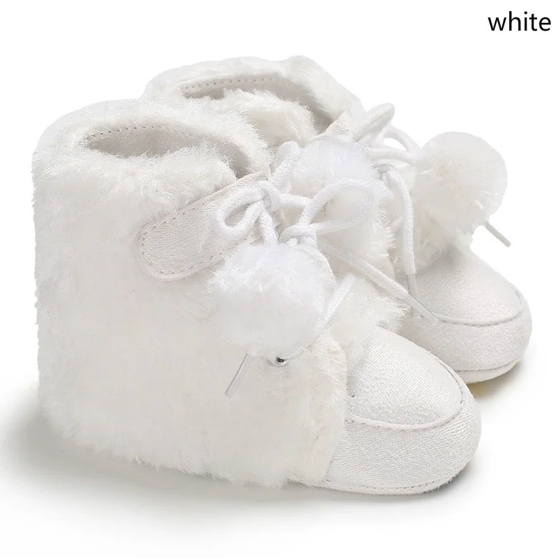 
Soft Winter Lace Up Cotton High Top Baby Girls Shoes Warm Shoes Toddler Snow Boots 