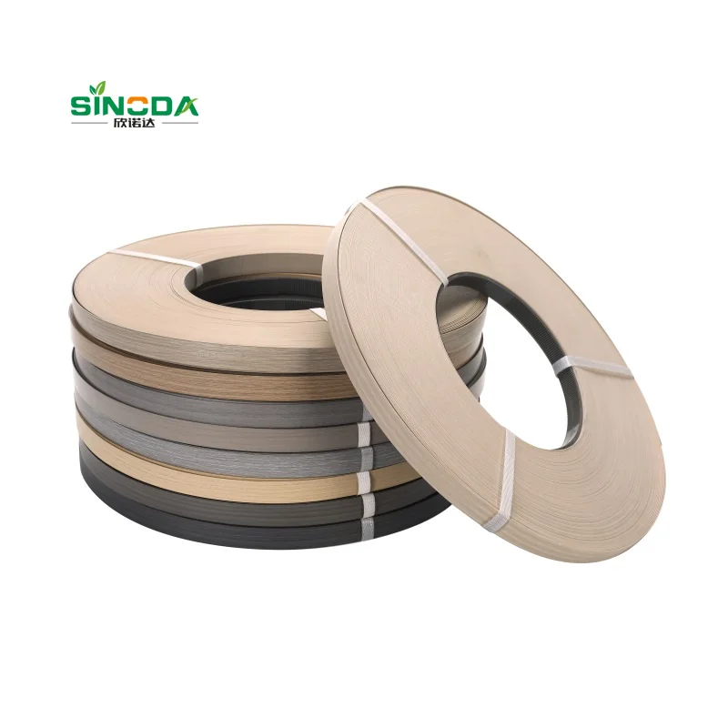 Factory direct sales of raw wood color PCV edge banding with acrylic edge banding and ABS edging