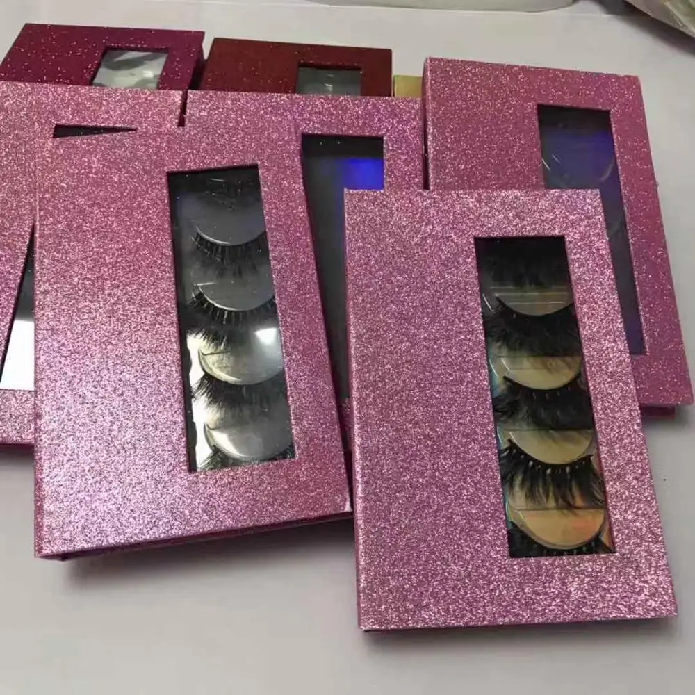 best quality 5pairs lashes boxes quality eyelash extension eyelash glitter cases 25mm lashes lash beauty eyelash extension