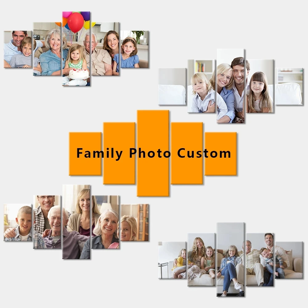 5 Panel Canvas Printing Seascape Art/customized Digital Photography Printingcheap Canvas Painting For Home Decoration