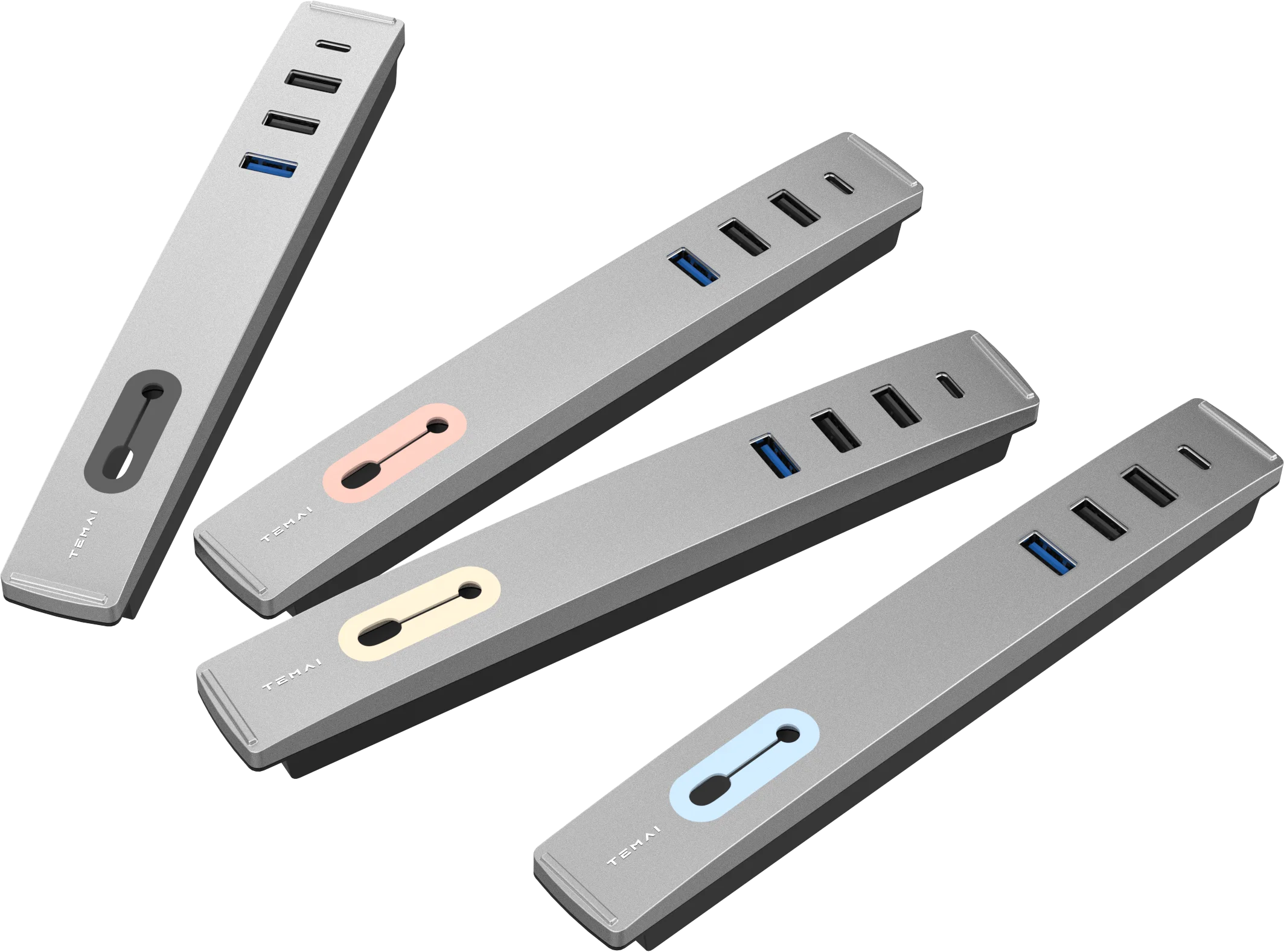 Hot Sell Wholesale Center Console LED Hub 4 in 1 port Fast Charger USB Expander docking Station for Tesla