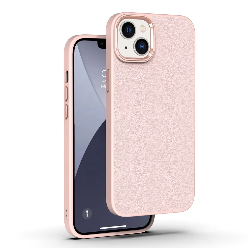 Elegant Luxury Leather Shockproof Metal Microfiber Cloth Silicone Phone Case For iPhone 14 Plus 13 Pro Max 12 Mini 11 Xr Xs 7 8