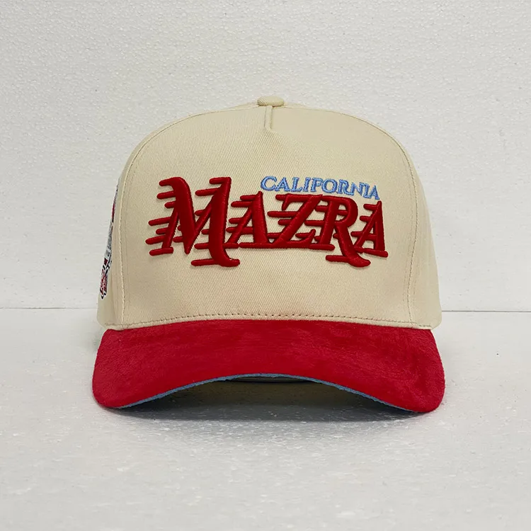 100% cotton blank fitted 2 two tone mens 5 6 panel curved brim sport letter custom logo 3d embroidered gorras baseball hat caps