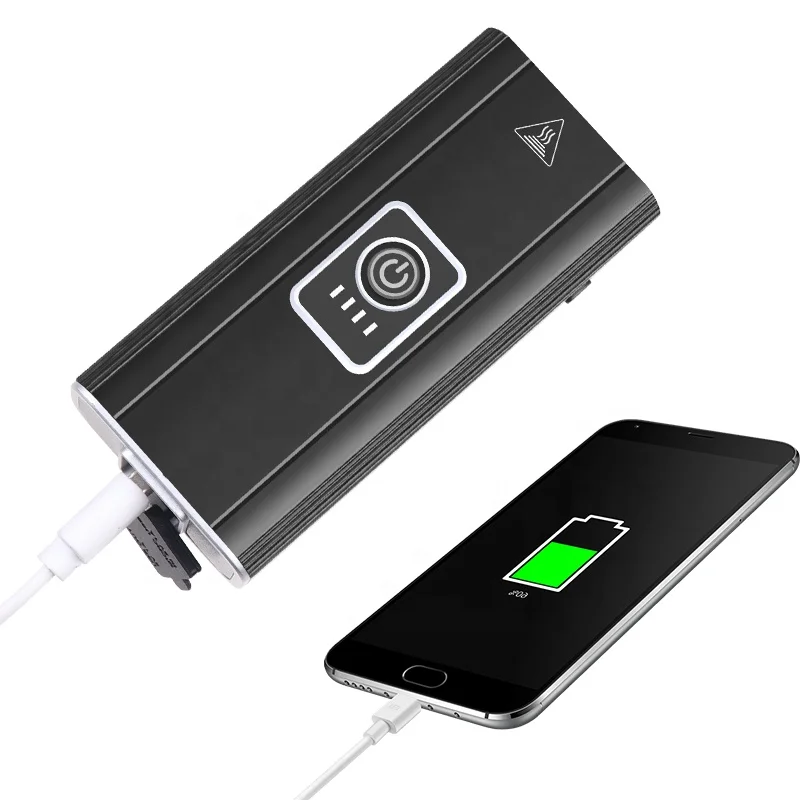 Новый 3T6 велосипедная фара Power Bank с возможностью зарядки по USB свет велосипеда передняя IPX5 водонепроницаемый