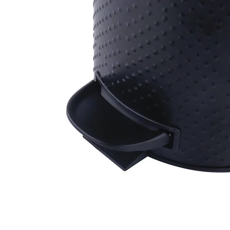Mini Embossed elegant pedal bin and toilet brush set Bathroom Trash can Matching Toilet Brush holder