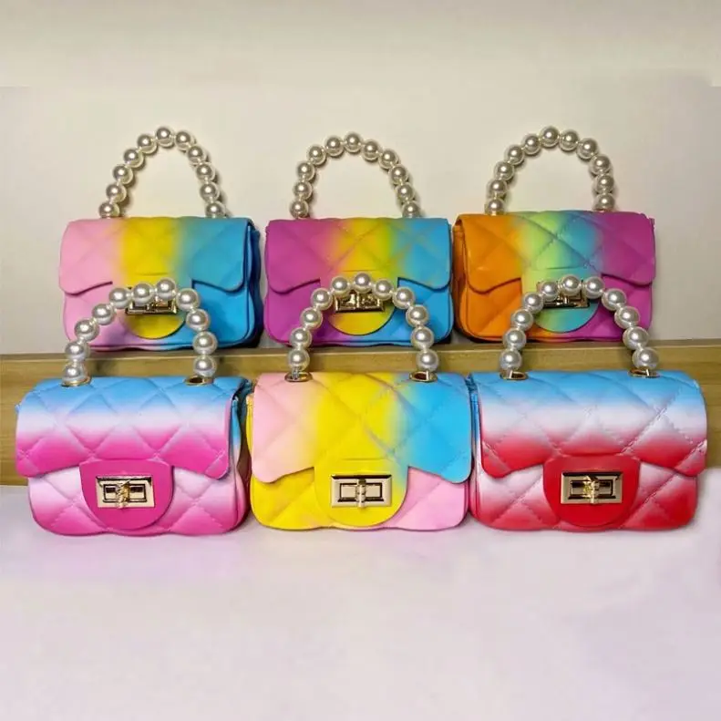 
Маленький кошелек из желе, оптовая продажа, Новое поступление 2021, дизайнерские Детские сумочки из желе для маленьких девочек 