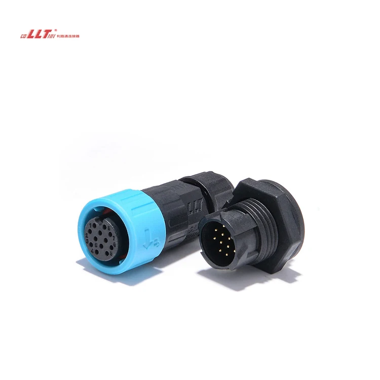 male M16 12 pin low voltage small ampere watertight connector