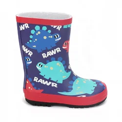 Wholesale New Design Custom Pure Kids Rainboots Waterproof Kids Gumboots Cartoon Gardening Wellingtons