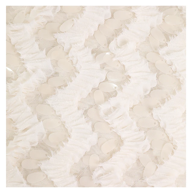 mesh lace rope sequin palin embroidery baby kids children women girl wedding dress cloth skirt evening garments fabric