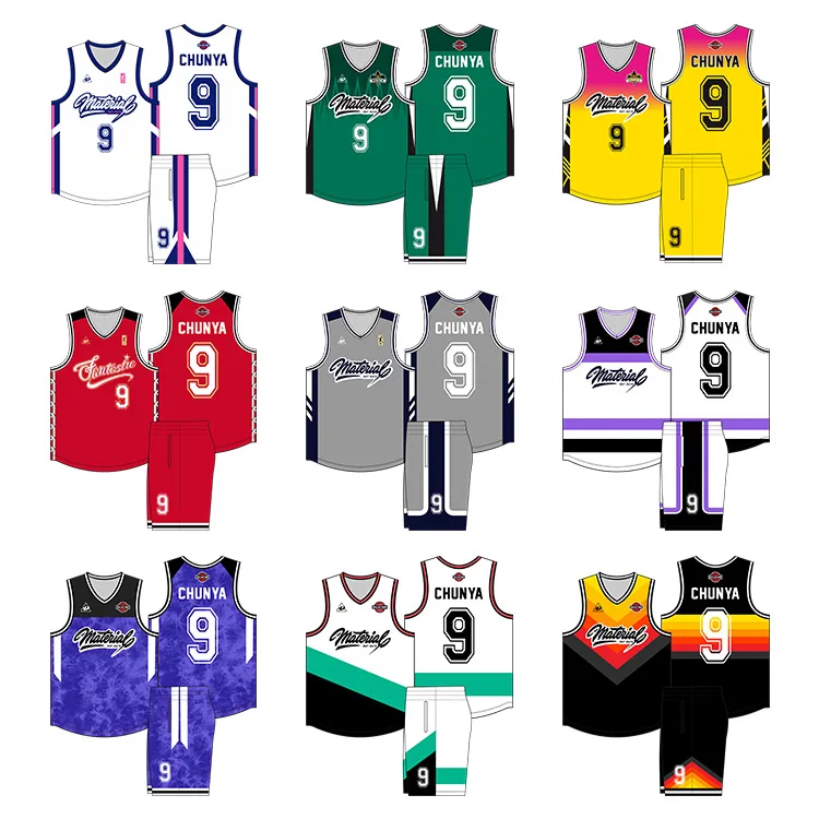 Wholesale Basketball Clothes Set Mens Reversible Team Basketball Shirt  Uniformes Custom Jersey Basketball Wear Jersey