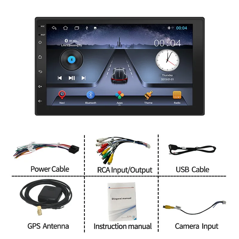 Android 7inch Dvd Player Touch Screen 2 Din Mp5 Player Android 7' Car Radio Double Din Android Car Dvd Player