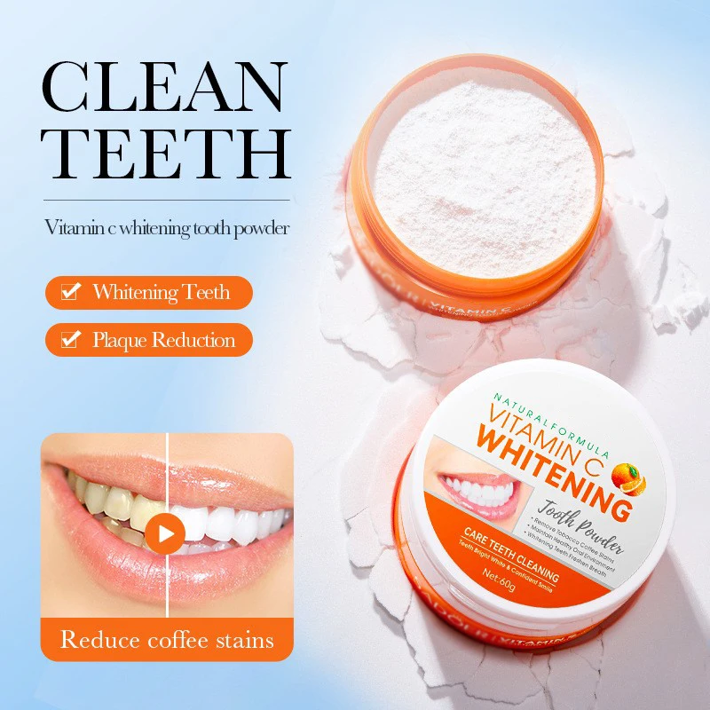 Wholesale Whitening Teeth Oral Care Deep Cleaning Coffee Dental Stain Vitamin C Activated Carbon Mint Teeth Powder