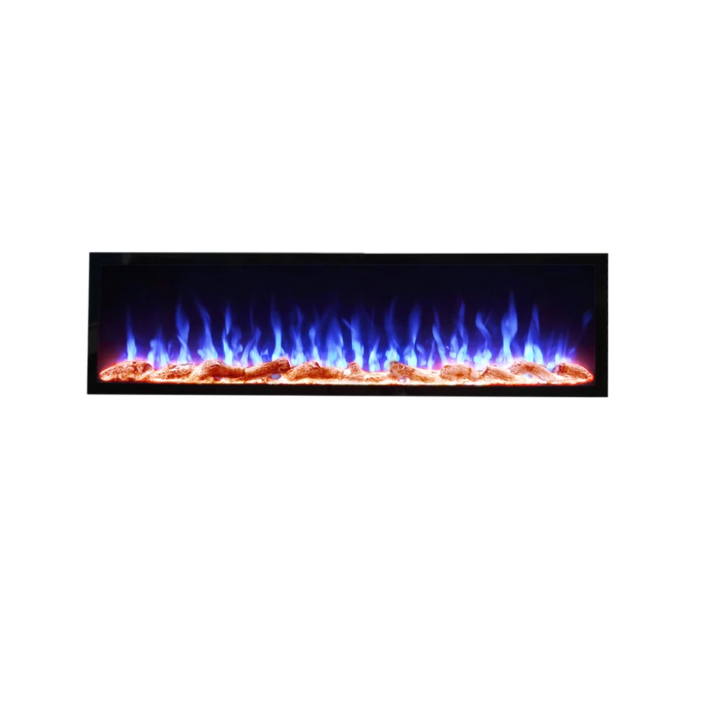 cheap wholesale modern 3D led decor fire flame built in wall embedded mounted insert quiet no heat electric fireplace