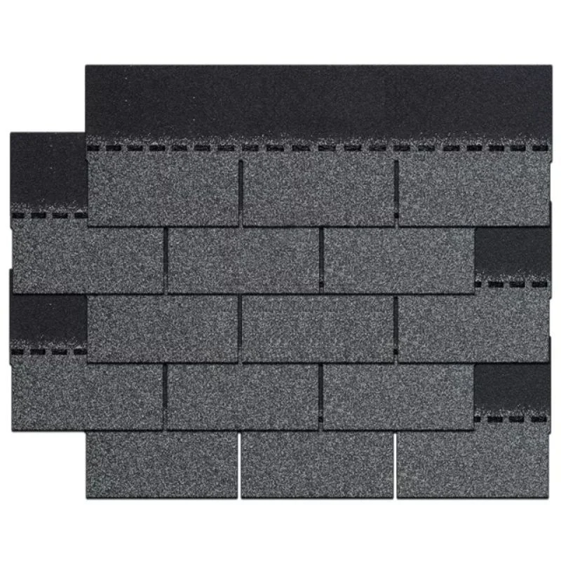 Algae Resistance Architectural Roofing Material Bitumen Asphalt Shingles Decorative 3 Tab Roof Tiles for Asia Market