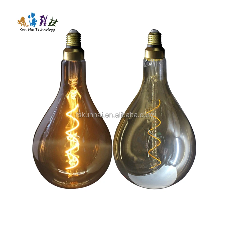 LED A165 Filament lamp 4W 8W Soft filament personality creative decoration Large bulb E27 tan bulb KH-A165-YF