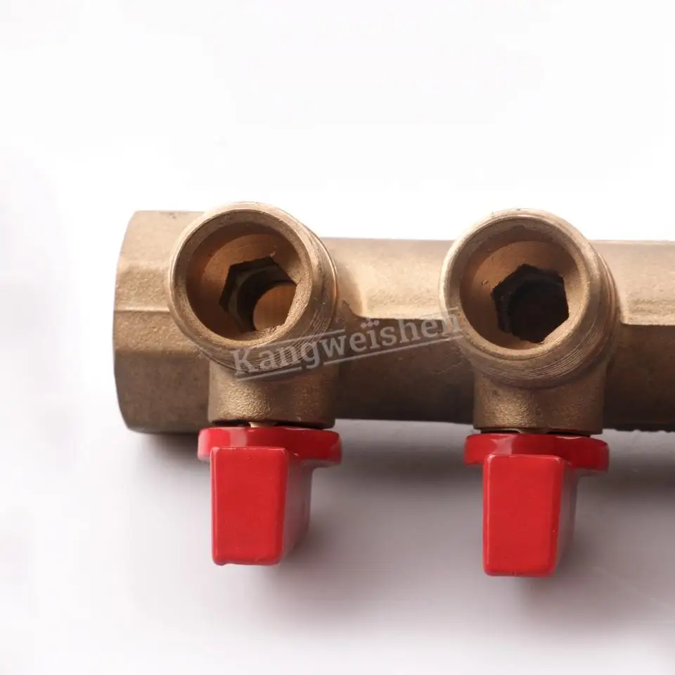 Brass Material Heating Manifold Manifold Valve Pex Manifold