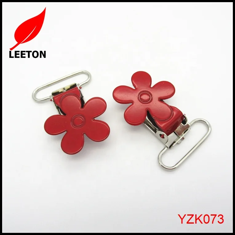 Заводская поставка, 1,0 дюйма, безопасные цветные детские зажимы для пустышек в форме цветка