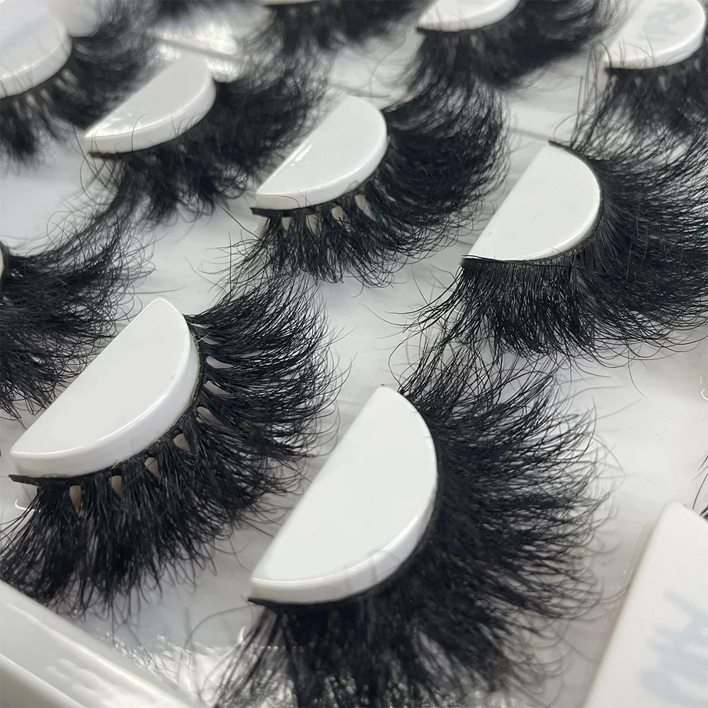 25mm lash vendor 5d mink eyelash with beautiful candy shape box top quality hot selling  lashes in colorful packing