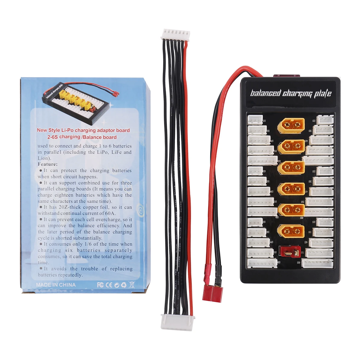 Multi 2S-6S Lipo параллельная сбалансированная зарядная плата XT60 T штекер для зарядного устройства RC B6AC A6 720i