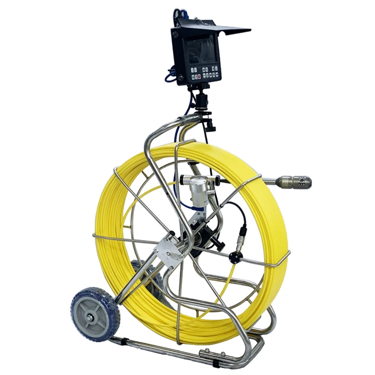 8' LCD 45mm push drain camera to inspect pipes drain sewer camera inspection DVR control 60m