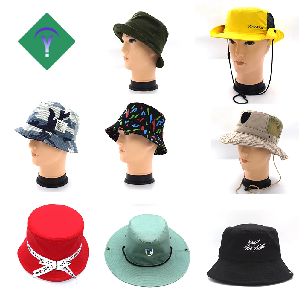 Оптовая продажа дизайнерские шляпы-ведра на заказ сделанные в Китае для женщин простой принт Детские хлопковые унисекс взрослых стиль упаковки