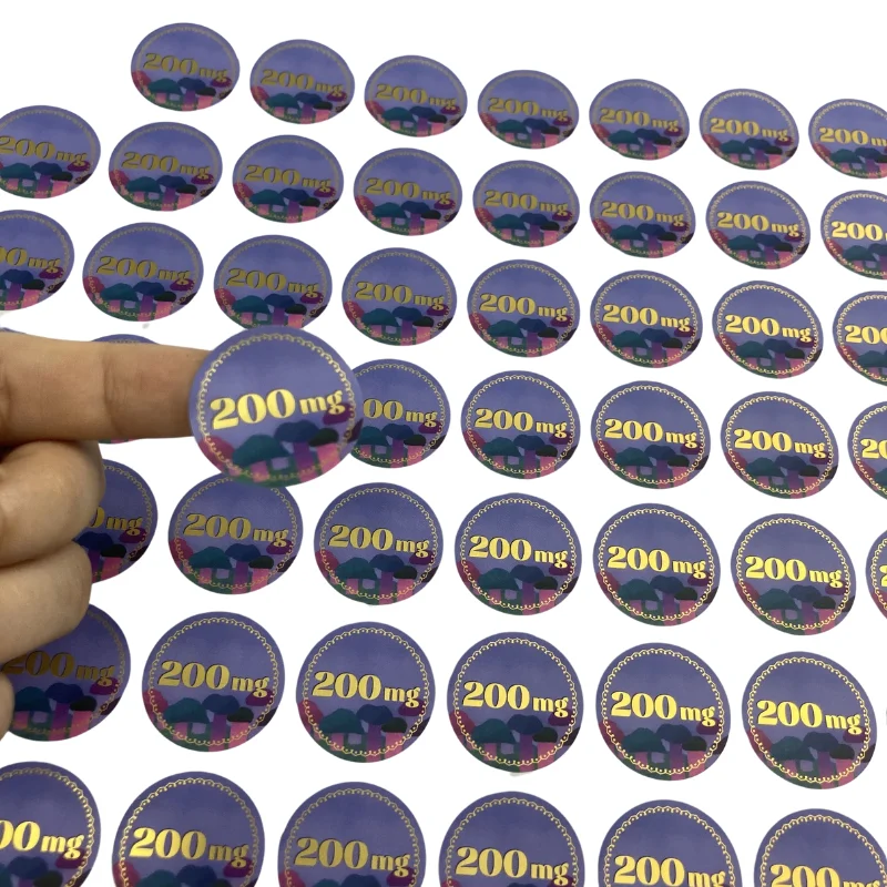 Custom Advanced Color Label/Sticker Temperature and Color Change Sicker Label Paste On Paper Display Box