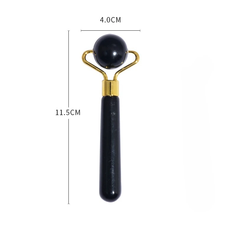 wholesale OEM brand black bian stone roller gua sha massage set
