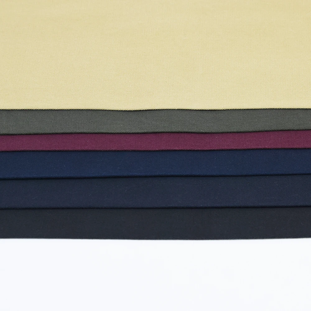 new design textile  waterproof 97% cotton 3% spandex  dyed yarn spandex woven twill  fabric for male trousers