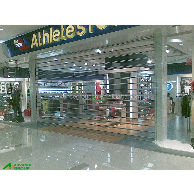 Polycarbonate door/bulletproof rolling shutter door/Automatic Polycarbonate Transparent Roller Shutter Interior Shop Door
