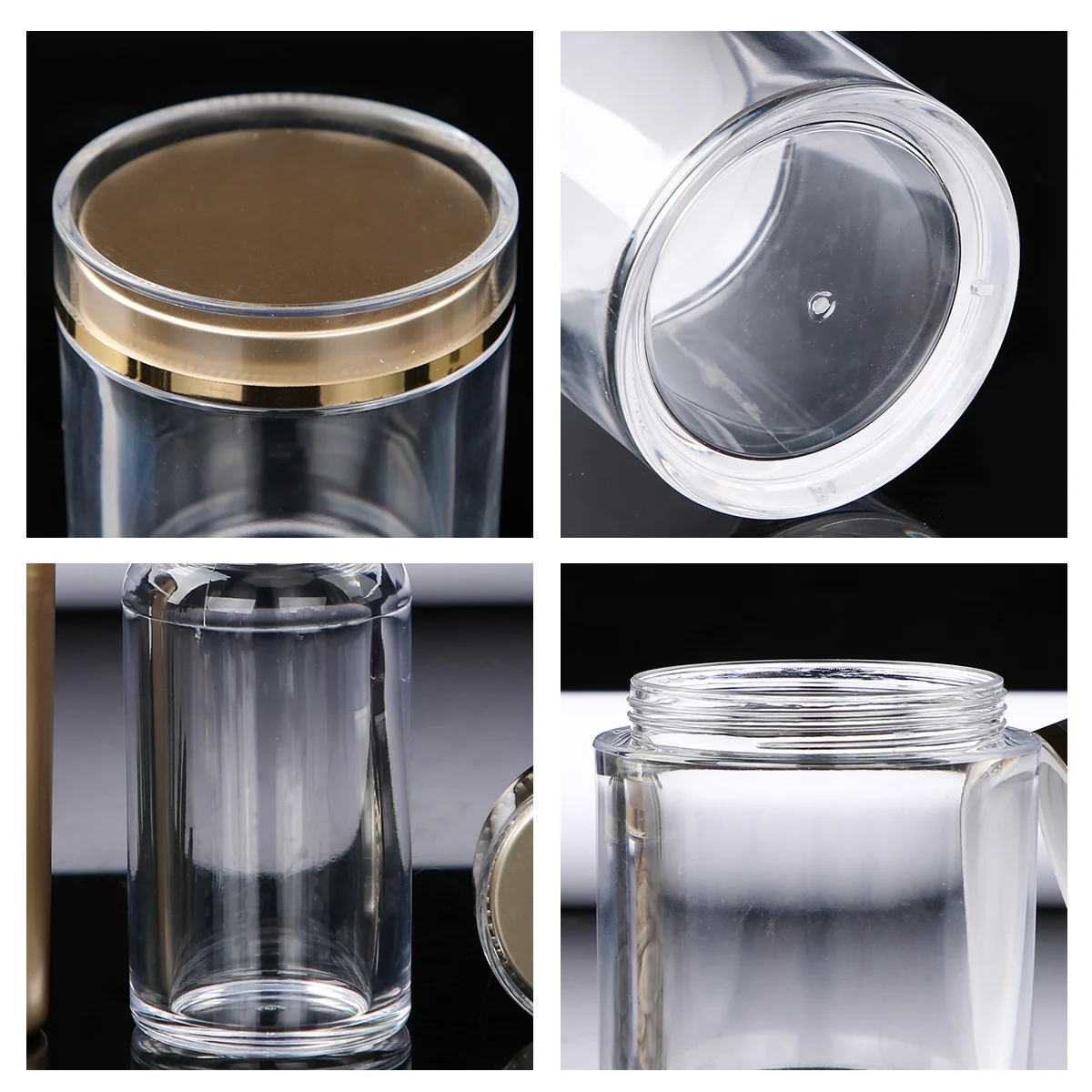 Spot plastic Transparent Acrylic Health Products Bottles Silver Ear Saffron Dispensing Food Grade Capsule Wholesale