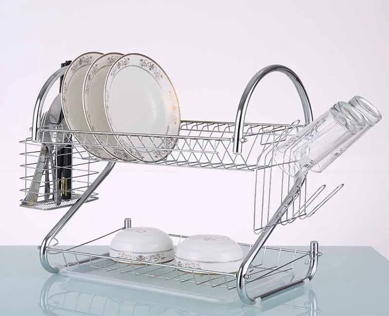 household storage adjustable dish dish rack for kitchen