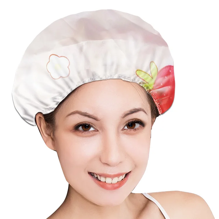 
best selling product amazon top seller 2021 Customized satin durable shower cap custom hair cap 