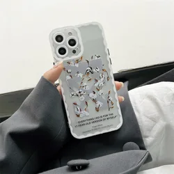 Soft Clear Phone Cases for iPhone 12 13pro max 11 Food Cartoon Cellphone Cover XR XS Max