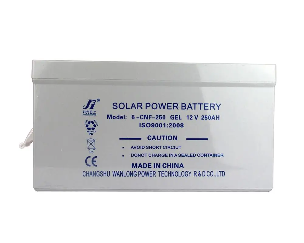 12V 250AH перезаряжаемые батареи инвертора Солнечная гелевая