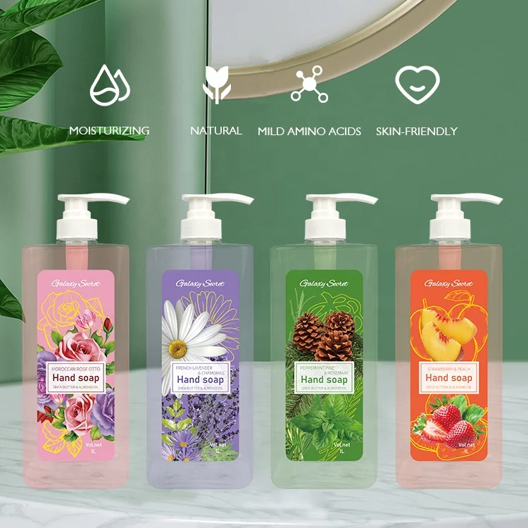 Factory Wholesale Private Label Organic Natural Liquid Foaming Shea Butter Almond Oil Hand Soap