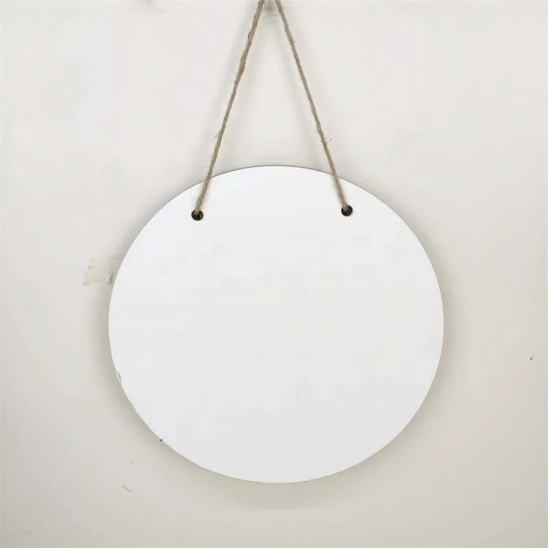 Circle Shape Sublimation Blank MDF Wooden Welcome Sign Door Hangers For Christmas/Hotel/Home/Bar/Garden Use