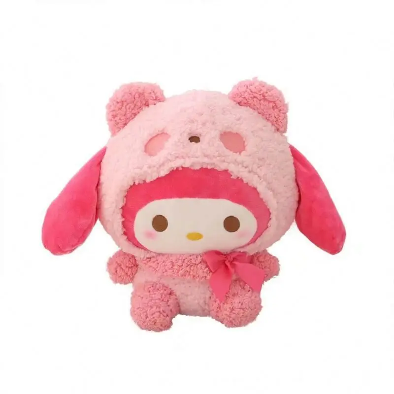 Best Selling New Cartoon Sanrio Panda Series Doll Cute Kuromi HK Cat Cinnamoroll Doll Kids Birthday Gift