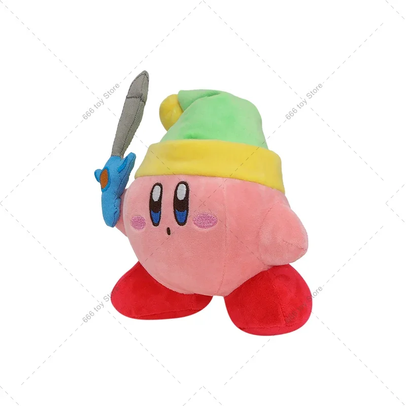 Kawaii Anime Star Kirby Sword High Quality Cute Stuffed Peluche Plush Great Christmas Birthday Gift for Children