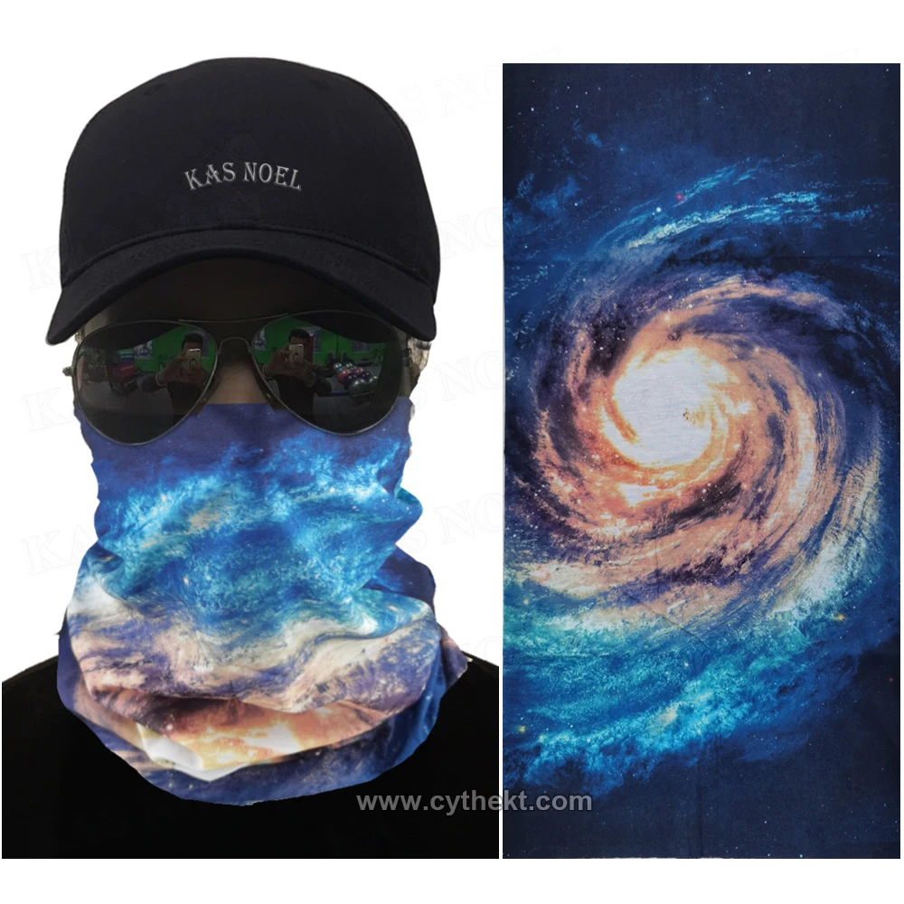 
Cheap Polyester Microfiber Multifunctional Head Scarf Headwear Face Mask Latest Galaxy Seamless Tube Neck Gaiters Bandana 